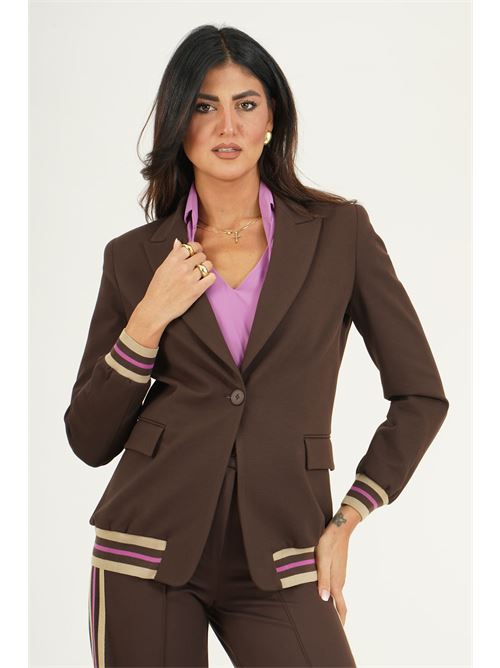 Giacca in viscosa elastica GM by Gai Mattiolo | GM4302MORO